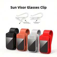 Car Sun Visor Fashion Glasses Clip Holder, Secure Glasses Hook, Bank Card & Ticket Organizer, Car Interior Storage Clip, Car Decor Accessory - A - View 4