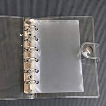 1pc A7 A6 M5 Size Shiny Star Transparent Leaf Binder, Laser Holographic Binder, Transparent Inner Page Refill, PP Material Refill, PET Transparent Sticker Book, Binder Set, Notebook Set, Transparent Sticker Book - Multi-color - View 3