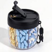 Portable 7-Compartment Vitamin Supplement Storage Box, Energy Booster Capsule Organizer With Anti-Confusion Design - View 9