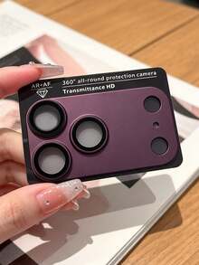 Miếng dán bảo vệ ống kính camera mờ cao cấp tương thích với iPhone 18 Pro Max, 17 Pro Max, Apple 17 Pro, 17, độ phân giải cao, chống trầy xước, chống rơi, phim bảo vệ tăng cường AR - Màu Đỏ Sâu - Xem 1