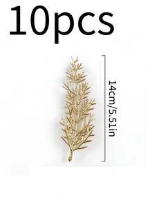 10PCS/30PCS 5.51in Artificial Plant Golden Wheat Spike Picks For Floating Candle Centerpieces, Mini Flower Fillers, Wedding Decor, Table Centerpieces, Christmas Decor, Party, Home Decor, Gift Wrapping Accents, DIY & Room Decor - Gold - View 7