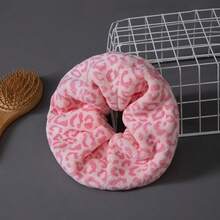 Leopard Print Large Scrunchie Hair Tie For Women, Slouchy High Elasticity Hair Rope, Premium Leather Hair Accessory - Multicolor - View 9