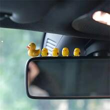 5pcs Duck Shaped Car Dashboard Decor, Eye-Catching Desk Ornament, Stress Relief Funny Figurines, Perfect Gift For Halloween, Christmas, Easter - A - View 8