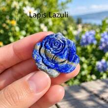 1pc Natural Crystal Rose Flower Carving, Elegant Romantic Gift For Valentine'S Day, Christmas, Home Decoration, Gift For Special Occasions - Multicolor - View 8