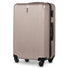 W WINGS Cabin Suitcase 20 Inch Champagne Beige | ABS+ Hard Shell Carry On Luggage With Combination Lock And 360° Spinner Wheels - Champagne - View 11