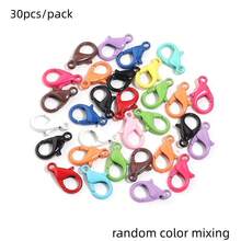 30pcs/Pack Colorful Enamel Lobster Clasp Keychain Accessories, Multi-Color Mixed Spring Buckle, Smooth Opening And Closing, Sturdy, Suitable For Making Bag Charms, Doll Pendants, DIY Handmade Jewelry Supplies, Multiple Bright Colors Available. - Lobster Clasp - View 8