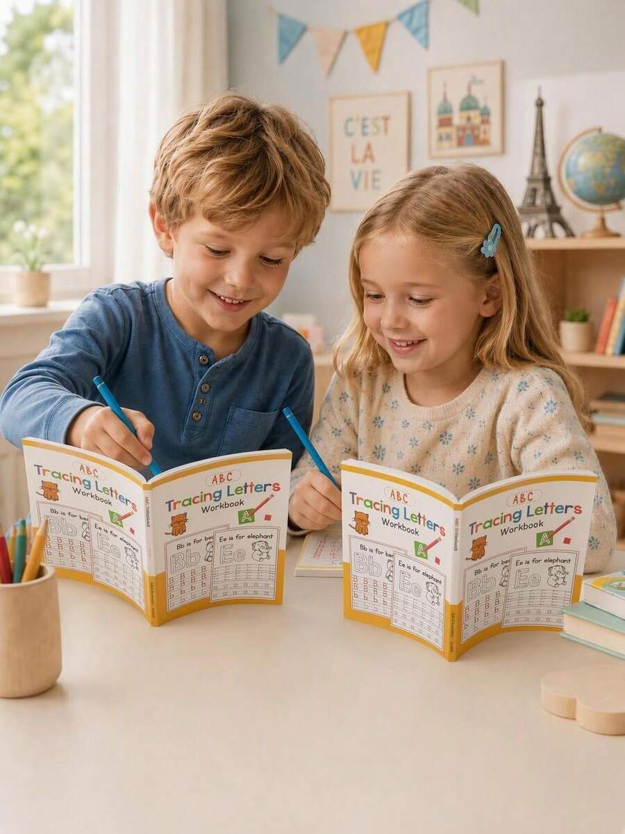 26 English Alphabet Tracing Practice Book, 28 Pages A-Z Letter Practice Sheets English Learning Workbook, ABC Writing Practice Book Kindergarten Children Handwriting Practice Workbook