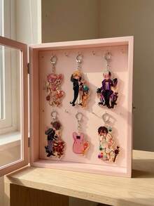 1pc/6pcs Chibi Aesthetic Anime Acrylic Keychains, Popular 2D Fantasy Anime "Toilet-Bound Hanako-Kun" Cute Q-Version Art Series Irregular Pattern Pendant, Backpack And Car Key Decoration, Gift For Toilet-Bound Hanako-Kun Fans, Q-Version 2D Aesthetic And Anime Fan Merchandise Lovers - Multicolor - View 2