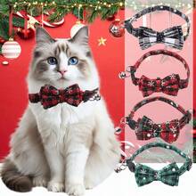 Christmas Series Pet Collar Snowflake Bowknot Dog Cat Collar - Multicolor - View 3