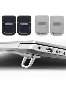 1 Pair Plastic Laptop Stand, Invisible Adhesive Laptop Riser, Foldable Portable Laptop Stand, Ergonomic Computer Desktop Stand, Keyboard Support - Material: Plastic - View 11