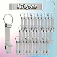 10/30/50/100pcs Customized Engraved Metal Bottle Opener Keychain - Can Engrave Name Or Text, Bulk Boxed, Perfect For Wedding, Birthday, Company Gift And Party Favor; Customizable - Multicolor - View 18