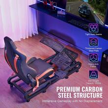 Racing Wheel Stand With Wheels For Logitech G923/G920/G29, Heavy Duty Steel Driving Simulator Cockpit-Thrustmaster T248P, Steering Wheel Bracket & Foot Pedal Adjustable, Max Load 330 LBS - Racing Wheel Stand With Wheels - View 3
