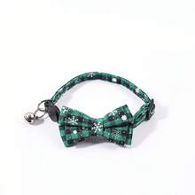 Christmas Series Pet Collar Snowflake Bowknot Dog Cat Collar - Multicolor - View 1