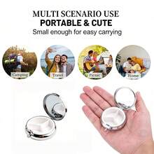 1/2 hộp đựng thuốc nhỏ tinh xảo phong cách cổ điển Phục hưng họa tiết tranh cổ điển, hộp đựng trang sức nhỏ xinh xắn, hộp đựng máy tính bảng cầm tay - Nhiều màu - Xem 2