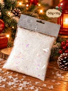 60/100/200g Artificial Snowflakes Winter Theme Indoor/Outdoor Scene Decoration Party Holiday Christmas Decor - Multicolor - View 11