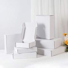 10pcs/Set Courier Packaging Boxes, Corrugated Paper Boxes, Postal Cartons, Gift Boxes, Suitable For Small Businesses And Personal Parcel Shipping - White - View 4
