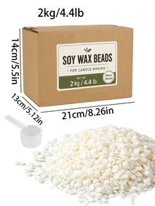 1kg/2kg/2.2lb/4.4lb 大豆蠟，用於製作蠟燭，DIY手工香氛蠟燭，2000g/70.54oz 蠟燭原料 - Pellet wax - 查看 6