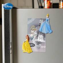 Monogram Nam châm tủ lạnh Disney Princess Ariel ,  & Belle 3D bằng cao su mềm, nam châm tủ lạnh sưu tầm hoạt hình dễ thương trang trí nhà bếp, quà tặng chủ đề công chúa cho bé gái, chính hãng 1 cái - Công chúa Disney - Xem 5