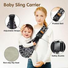 1pc Baby Carrier, Toddler Carrier, Newborn Carrier, Portable Lightweight Carrier, Anti-Slip Hip Seat Multifunctional Carrier - Multicolor - View 2