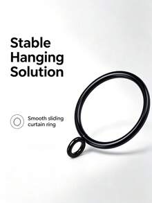 10pcs Curtain Rings With Eyelets, Metal Drapery Rings For Pinch Pleat Curtains, Metal Drapery Rings For Curtains, Drape Ring 1.25 Inch I D - Multiple Styles - View 1