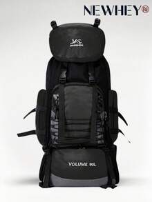 NEWHEY 90L 防水戰術登山背包，可調節大容量登山包，附可拆卸頂蓋，適合露營、攀岩、戶外運動 - 彩色 - 查看 1