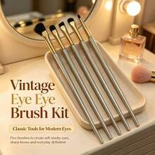 Gold-Plated Makeup Brush Set Eyeshadow Brush Nose Contour Brush Eyebrow Brush Highlighter Brush - Multicolor - View 2