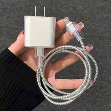 4pcs Transparent TPU Shockproof Charger Protective Case Cable Winder Compatible With Apple 18W/20W Charger, Can Be Used As Halloween Gift, Christmas Gift, Winter Small Gift - Transparent - View 6