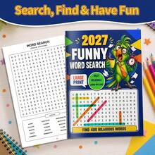 2027 Funny Word Search Puzzle Book, Large Print Humor Activity Book, 480 Hilarious Words, Silly And Relatable Puzzles, Email And Office Life Vocabulary, Brain Games, Word Finding Challenges, Relaxing Entertainment For Teens And Adults - Funny Word Search Book - View 5