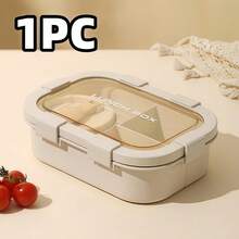 1pc Lunch Box - Beige - With Utensils, Microwaveable Bento Box, Adult Lunch Box With Soup Bowl Set, Compartment Food Storage Container, Lunch Bag, Suitable For Christmas Gift, Student Back To School, Birthday Gift, Wedding, Holiday Souvenir - Multicolor - View 11