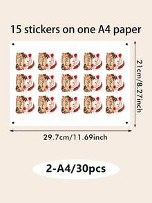 Custom Christmas Name Stickers, Personalized Santa Claus, Reindeer & Snowman Designs With Rustic Wooden Sign, Festive Gift Wrapping Labels For Presents & Party Favors, Customized Holiday Gift Seals, Customizable Christmas Gift Tags, Merry Christmas - Style N - View 17
