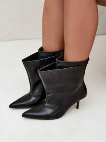 Women's Daily Fashion Versatile Stiletto High Heel Ankle Boots - Black - View 9