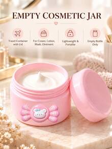 Candy Pattern Refillable Empty Cosmetic Jars With Lids, Travel Toiletry Containers, Moisturizer Sample Pots For Face Cream, Lotion, Cosmetics, Ointment, Mask, Travel Essentials, Fitness, Study (Empty Bottles Only) - Multicolor - View 3