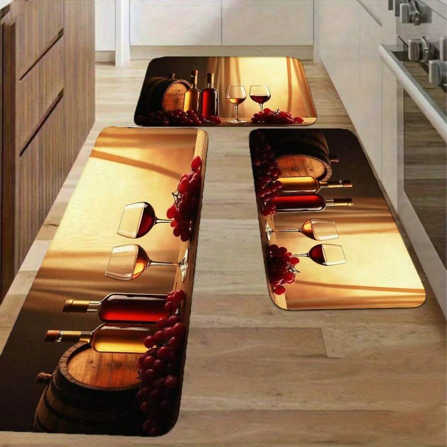 1/2/3 alfombrillas de cocina suaves y absorbentes: diseño con motivos navideños y chimenea: lavables, fáciles de limpiar: perfectas para decorar casas de campo, baños, pasillos, lavabos y lavaderos, para la decoración navideña del hogar y de las habitaciones, y para la decoración navideña en general. - Estilo 26 - Ver 1