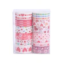 1 Set Heart-Shaped Washi Tape Valentine's Day Planner Tape 12 Rolls Heart Planner Sticker Set - Multicolor - View 8