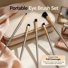 Gold-Plated Makeup Brush Set Eyeshadow Brush Nose Contour Brush Eyebrow Brush Highlighter Brush - Multicolor - View 3