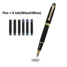 A Retro Metal Fountain Pen / Classic Ultra-Fine Nib Writing Pen / Smooth Writing Experience / Equipped With Ink Converter And Can Be Used In Two Ways With Ink Cartridge / Suitable For Office, Business And Gift Purposes / Student Signature Pen - Pen - View 9