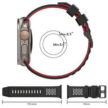 1PC Soft Breathable Adjustable Silicone Replacement Strap Compatible With Apple Watch Ultra 3 Ultra 2 SE 11 10 9 8 7 44 45 49mm - 42/44/45/46/49mm - View 4