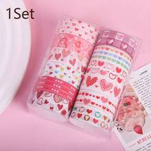 1 Set Heart-Shaped Washi Tape Valentine's Day Planner Tape 12 Rolls Heart Planner Sticker Set - Multicolor - View 7