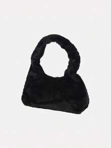 Puma Women's UP FAUX FUR Small Prism B-Black Shoulder Bag 09276601 - Black - View 4