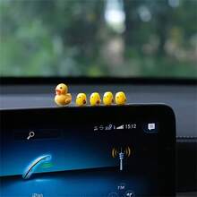 5pcs Duck Shaped Car Dashboard Decor, Eye-Catching Desk Ornament, Stress Relief Funny Figurines, Perfect Gift For Halloween, Christmas, Easter - A - View 4