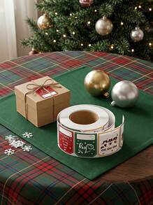 Joivida 100pcs/Roll Christmas Gift Labels, Self-Adhesive Creative Design, Easy To Apply, Paper Labels, Suitable For Christmas Gift Wrapping And Event Decoration - Multicolor - View 2