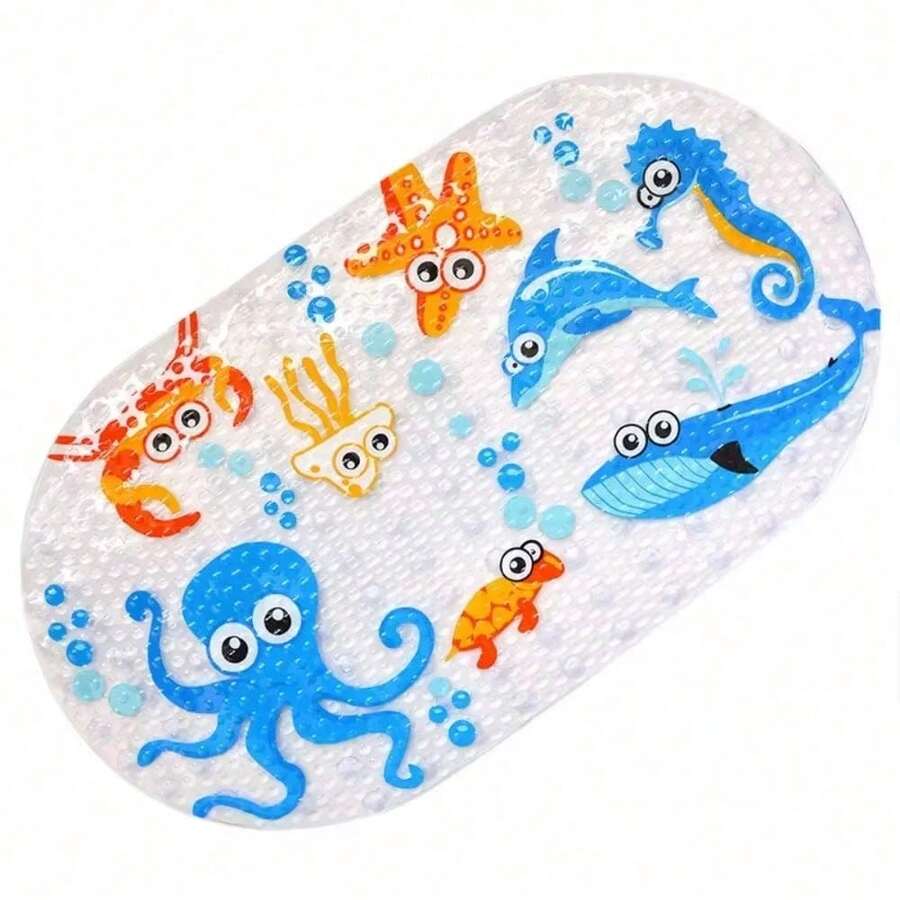 1pc Cartoon Non-Slip Mat With Suction Cups 38x69cm Bathtub Shower Mat Bathroom Decor - Multiple Styles - View 1