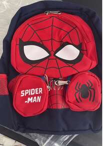 1pc Back To School Holiday Travel Disney Marvel Spider-Man Cartoon Large Capacity Backpack, Personalized Anime Style Lightweight Ergonomic Daily Commute School Bag - Multicolor - View 11
