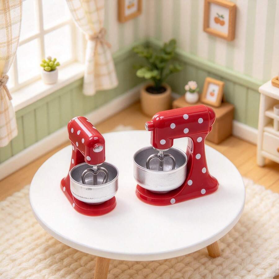 Mini Realistic Red Blender Model Ornament, Miniature Kitchen Baking Scene Prop Model Accessory, Miniature Home Decor DIY, Collectible Gift For Hobbyists And Enthusiasts - Multicolor - View 1