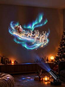 USB Christmas Projection Light, 10pcs Theme Slide Set, Adjustable Angle, Quick Pattern Change, Suitable For Christmas Decoration, Party Decoration, Room Decoration, Home Decoration, Bedroom Decoration, Living Room Decoration And Store Window Decoration - USB Christmas Projector Light - View 10
