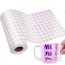 1 Roll Transfer Tape, Transparent Medium Adhesion Vinyl Transfer Tape, Vinyl Transfer Paper With Alignment Grid, Transparent Transfer Tape, Cup Sticker Making, Window Printing Transfer Film, PET Self-Adhesive Transparent Transfer Film, Self-Adhesive Transparent PVC Positioning Transfer Film, Transparent Vinyl Transfer Tape, Transfer Film For Vinyl Craft Cutting Plotter Pattern, Contour Embossing, Decals, Signs, Window And Sticker Cutting Paper Embossing Contour Back To School - Red - View 1