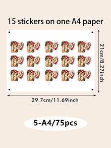 Custom Christmas Name Stickers, Personalized Santa Claus, Reindeer & Snowman Designs With Rustic Wooden Sign, Festive Gift Wrapping Labels For Presents & Party Favors, Customized Holiday Gift Seals, Customizable Christmas Gift Tags, Merry Christmas - Style N - View 8