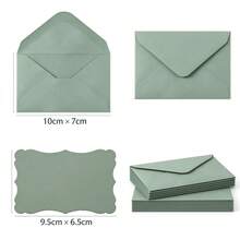 Greeting Cards, Envelopes, Green Envelopes, Colorful Western-Style Envelopes, Wavy Edge Envelope Set - Multi-color - View 2