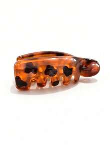 1Pc Solid & Tortoise Leopard Mixed Color Hair Claw Clips,Resin Material,For Daily Commute,For Half-Up Hair,For Holidays,Tiger Print,Hair Accessories,Hair Clips,1 Dollar Items,Fall,Winter,Christmas Stocking Filler,Christmas Gifts, Accessory - Multi-color - View 10