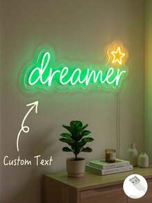 1pc Customized LED Neon Light Children's Room Decoration, Dimmable ...